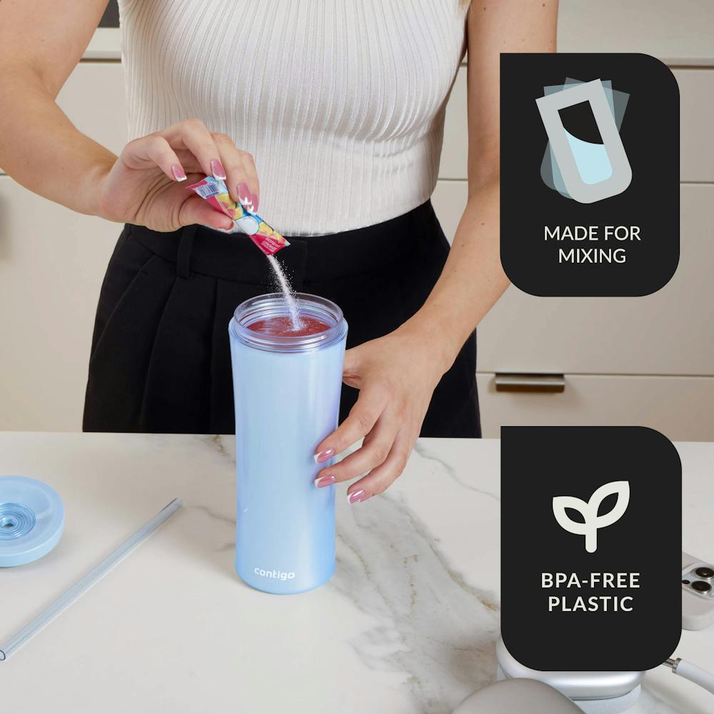 Contigo® AUTOCLOSE® Shake & Go® 20oz, Tumbler, Glacier